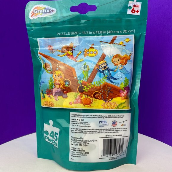 Grapfix Under the Sea 45 piece puzzle New in bag - Picture 3 of 4